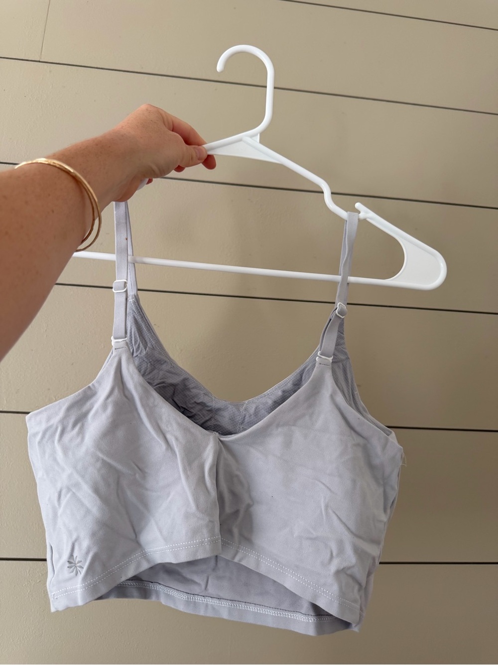 Athleta White Longline Sports Bra, S